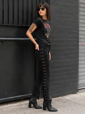 Good American Good Waist Lace-Up Skinny Jeans – Women's 8/28